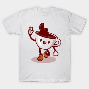 Coffee cup cartoon character T-Shirt